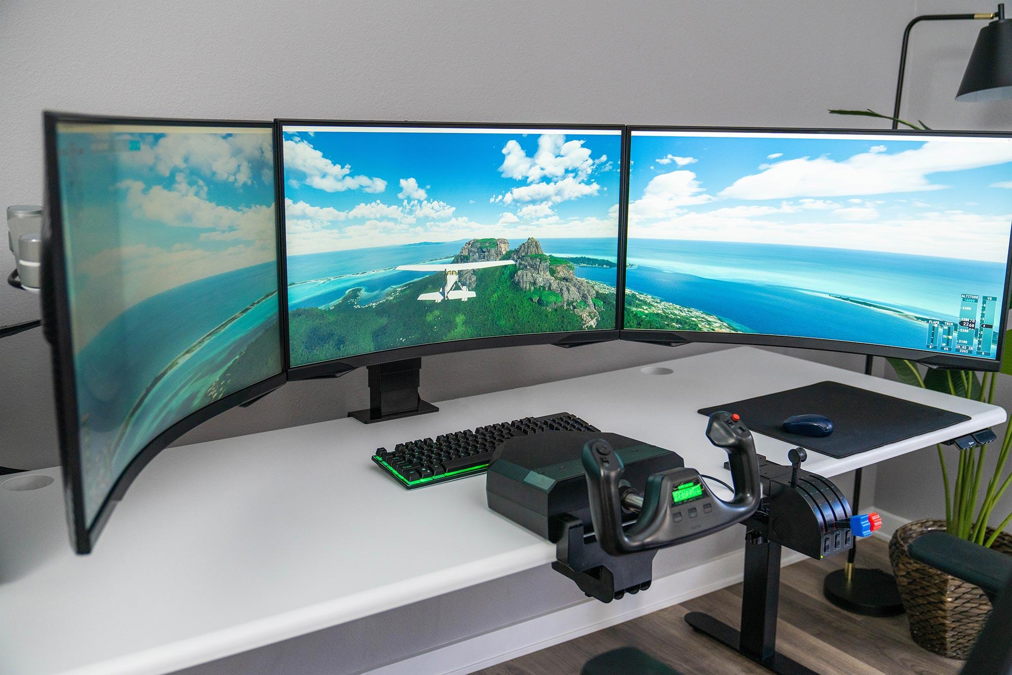 EMMA Electric Monitor Arm - Three Screens