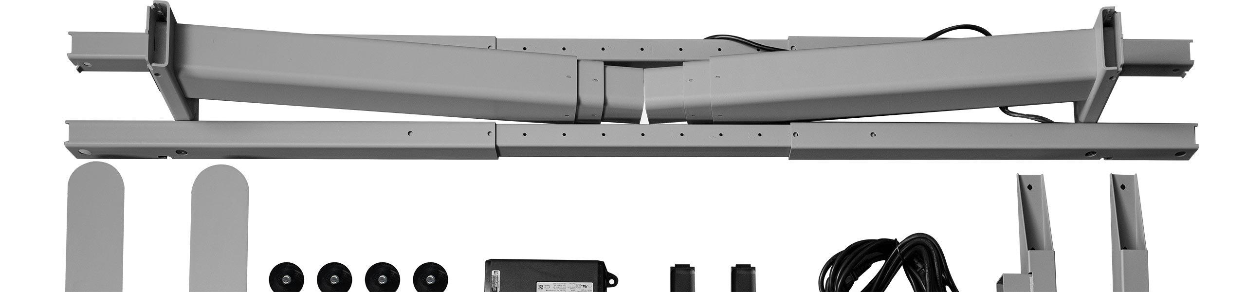 Jaxson Standing Desk Components, Silver