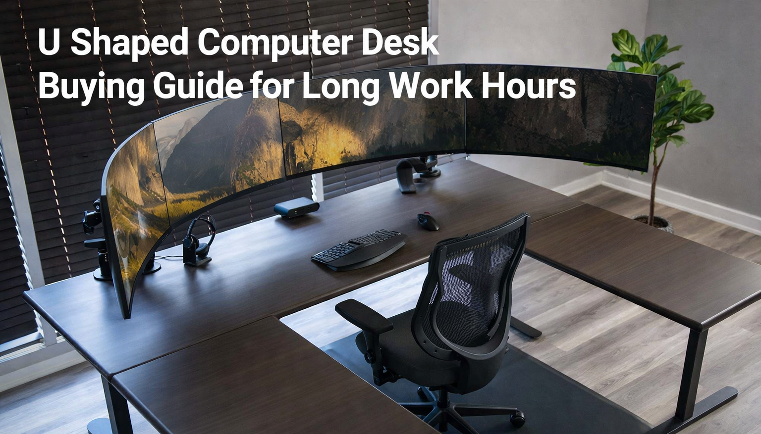 U Shaped Computer Desk Buying Guide for Long Work Hours – iMovR