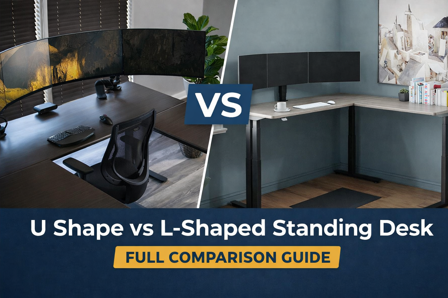 U shaped vs l shaped desk comparison desk