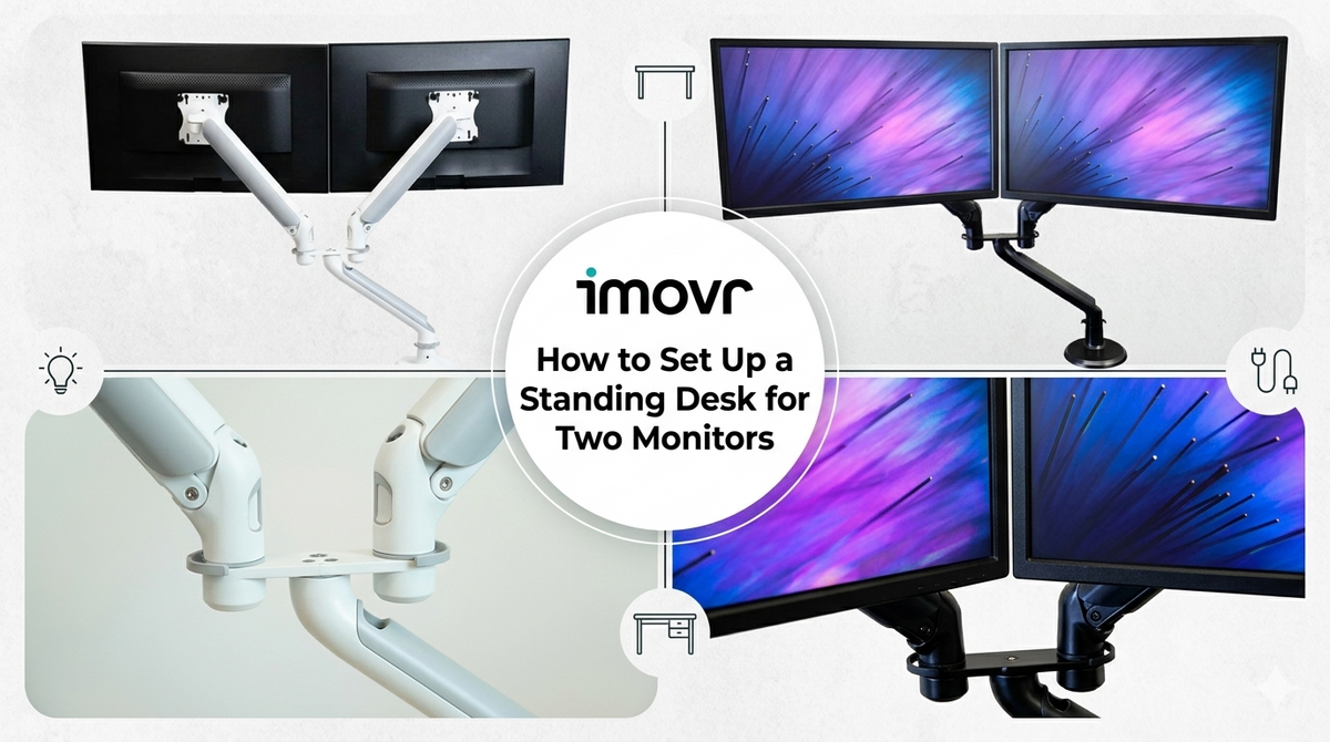 How to Set Up a Standing Desk for Two Monitors the Right Way