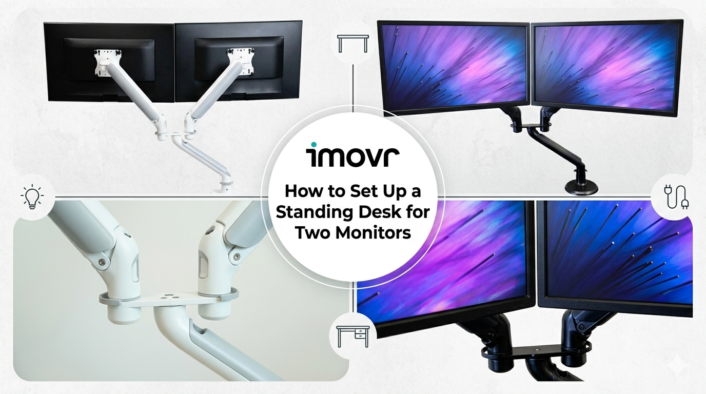 How to Set Up a Standing Desk for Two Monitors the Right Way