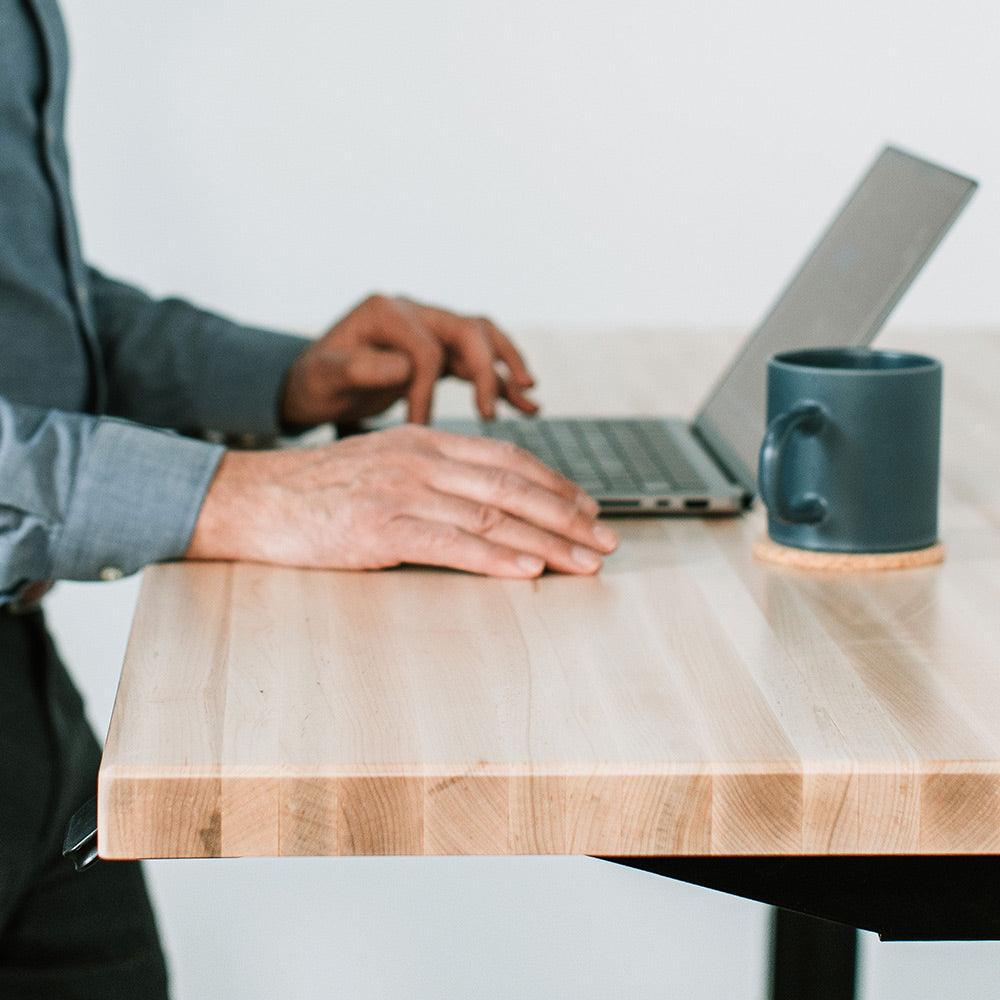 Lander Standing Desk - Butcher Block - iMovR