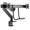 Echo Slide Dual Monitor Arm, Black, angle view