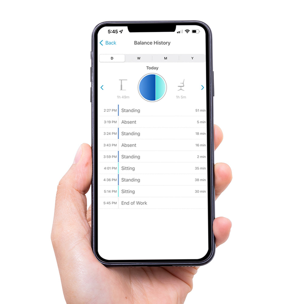 Jaxson Desk App, showing usage history