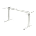 White Jaxson XT adjustable height desk base, sturdy metal frame for ergonomic workstations.