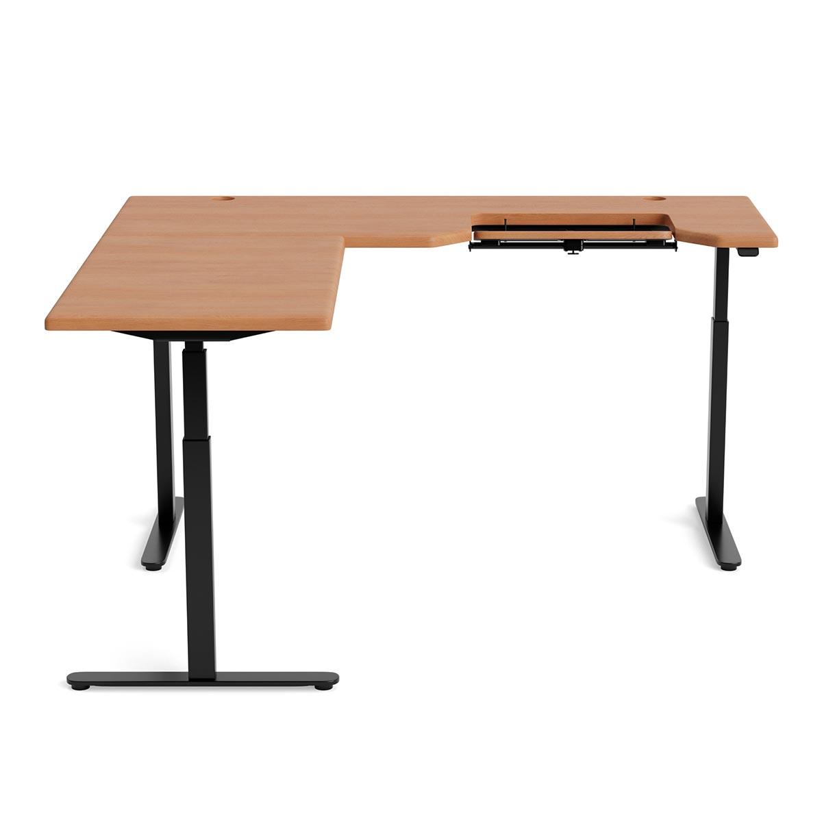 Lander Standing L-Desk with SteadyType - 3D Laminate - iMovR