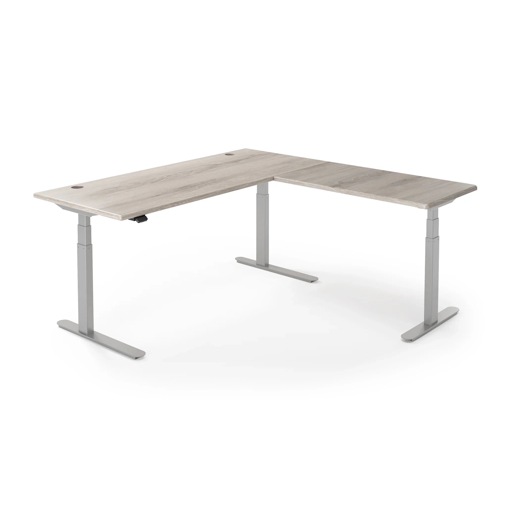 Lander Standing L-Desk with 3D Laminate Desktop-iMovR