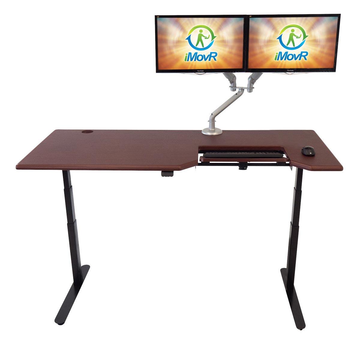 Lander Standing Desk with SteadyType - 3D Laminate - iMovR
