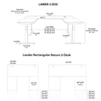 Lander Standing U-Desk with 3D Laminate Desktop-iMovR