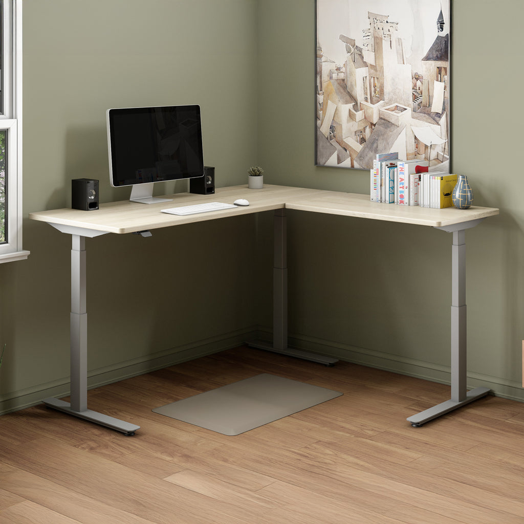 P1 ELITE L-Shaped Standing Desk with 3D Laminate Desktop