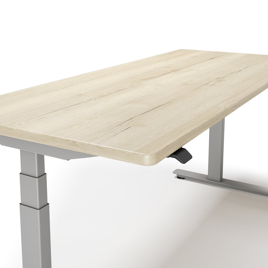 P1 ELITE L-Shaped Standing Desk with 3D Laminate Desktop