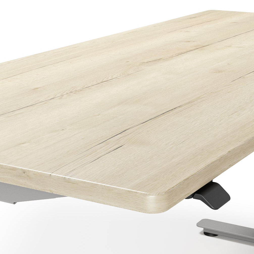 P1 ELITE PLUS L-Shaped Standing Desk with 3D Laminate Desktop