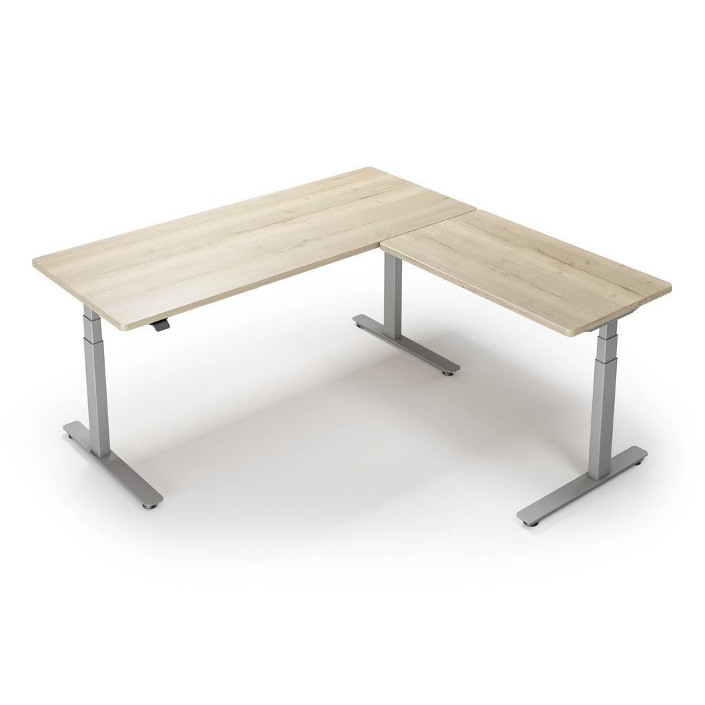 P1 ELITE L-Shaped Standing Desk with 3D Laminate Desktop