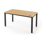 Q Desk - 4 Leg Standing Desk - New!-27" x 48"-Almond Cherry-Black-iMovR