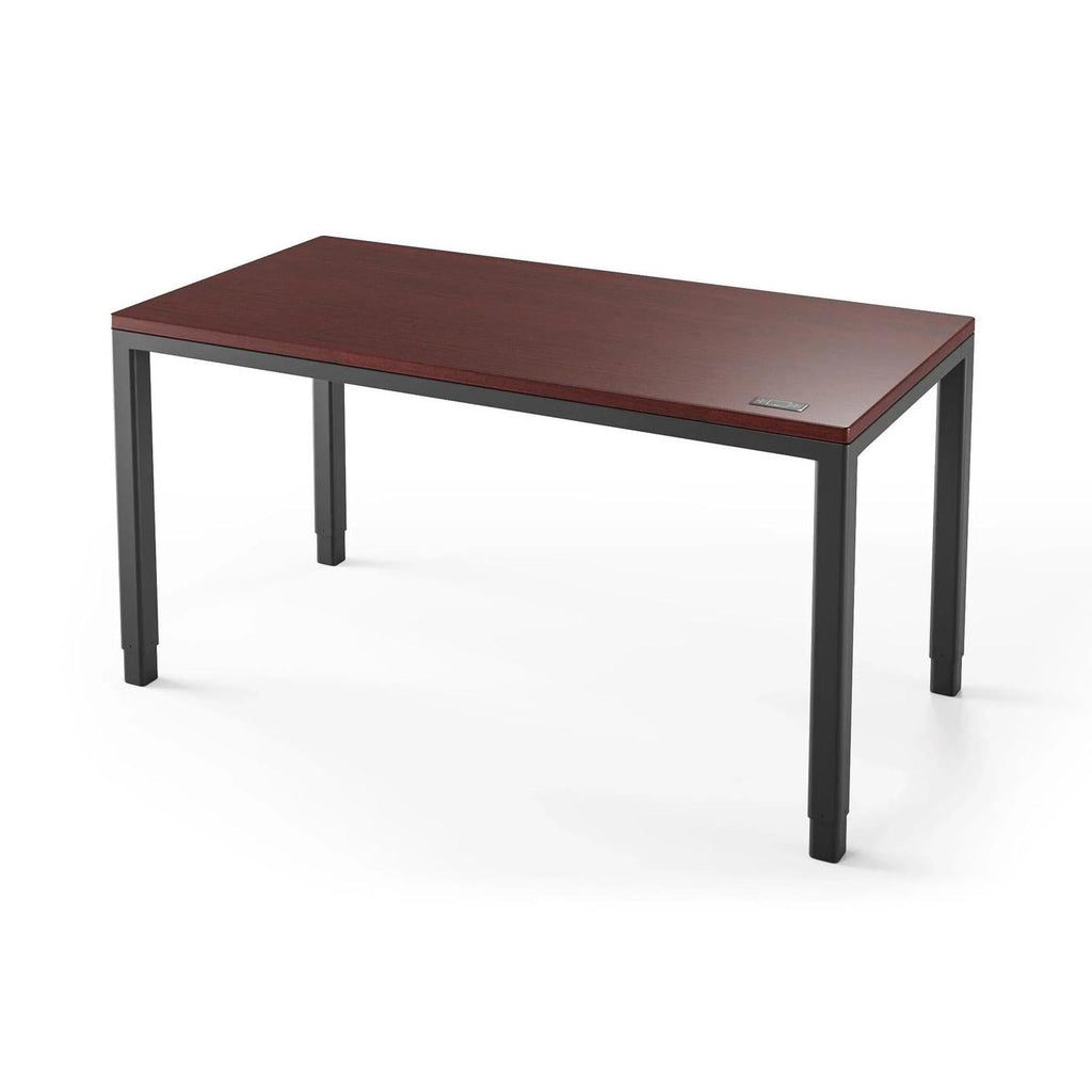 Q Desk - 4 Leg Standing Desk - New!-27" x 48"-Clove Mahogany-Black-iMovR