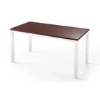 Q Desk - 4 Leg Standing Desk - New!-27" x 48"-Clove Mahogany-White-iMovR