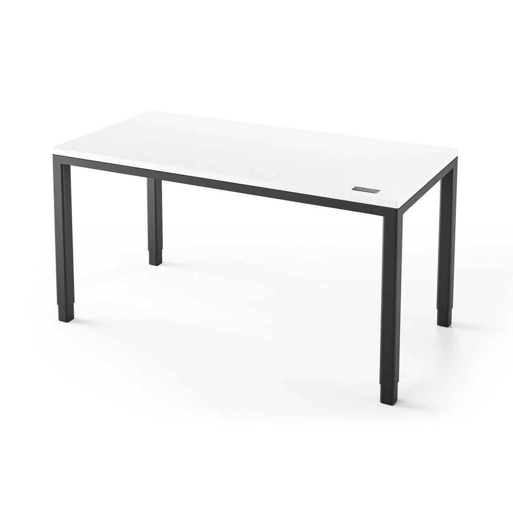 Q Desk - 4 Leg Standing Desk - New!-27" x 48"-Designer White-Black-iMovR