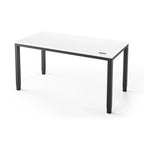 Q Desk - 4 Leg Standing Desk - New!-27" x 48"-Designer White-Black-iMovR