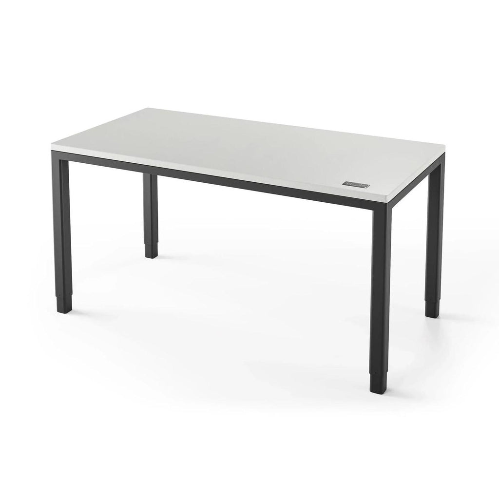 Q Desk - 4 Leg Standing Desk - New!-27" x 48"-Fashion Gray-Black-iMovR
