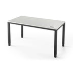 Q Desk - 4 Leg Standing Desk - New!-27" x 48"-Fashion Gray-Black-iMovR