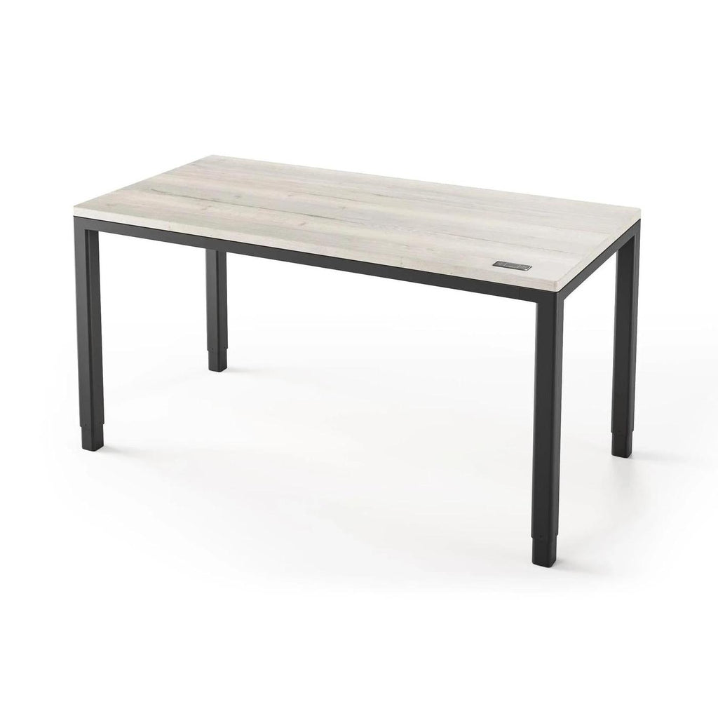 Q Desk - 4 Leg Standing Desk - New!-27" x 48"-Halifax Oak-Black-iMovR