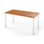 Q Desk - 4 Leg Standing Desk - New!-27" x 48"-Hayward Cherry-White-iMovR