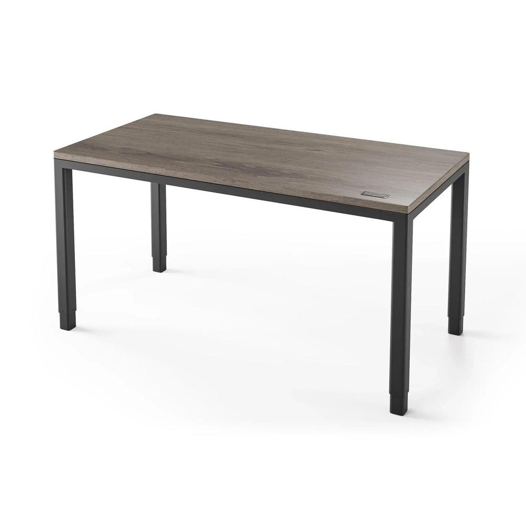 Q Desk - 4 Leg Standing Desk - New!-27" x 48"-Ironwood-Black-iMovR