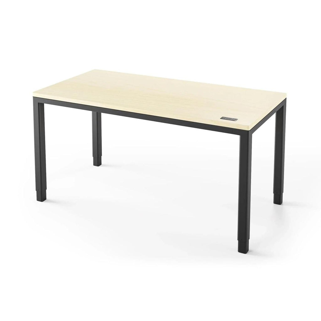 Q Desk - 4 Leg Standing Desk - New!-27" x 48"-Light Maple-Black-iMovR