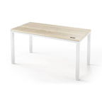 Q Desk - 4 Leg Standing Desk - New!-27" x 48"-Natural Oak-White-iMovR