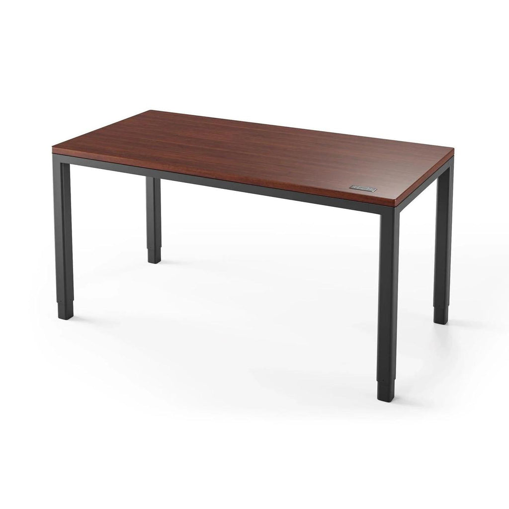Q Desk - 4 Leg Standing Desk - New!-27" x 48"-Shaker Cherry-Black-iMovR