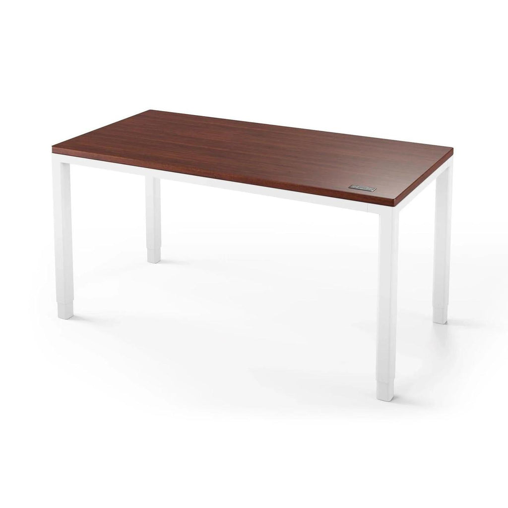Q Desk - 4 Leg Standing Desk - New!-27" x 48"-Shaker Cherry-White-iMovR