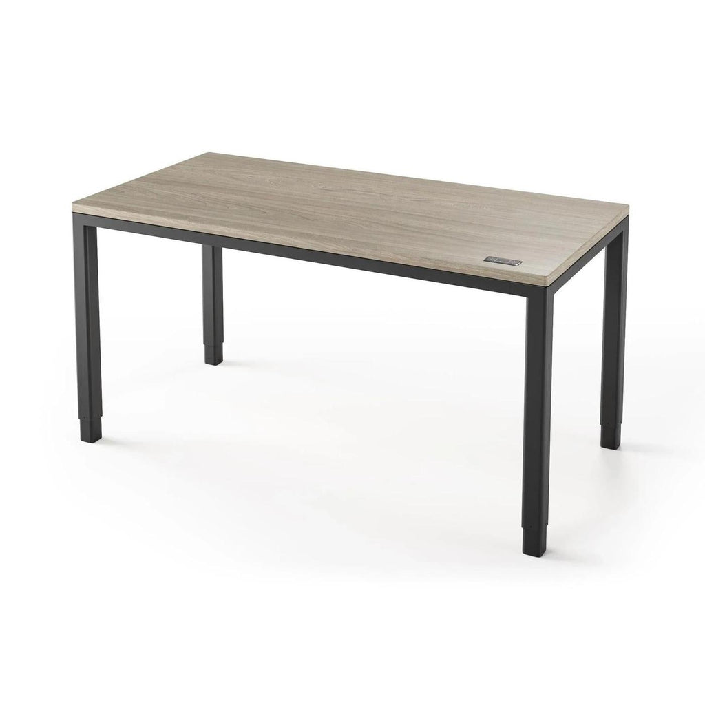 Q Desk - 4 Leg Standing Desk - New!-27" x 48"-Swiss Elm-Black-iMovR