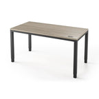 Q Desk - 4 Leg Standing Desk - New!-27" x 48"-Swiss Elm-Black-iMovR