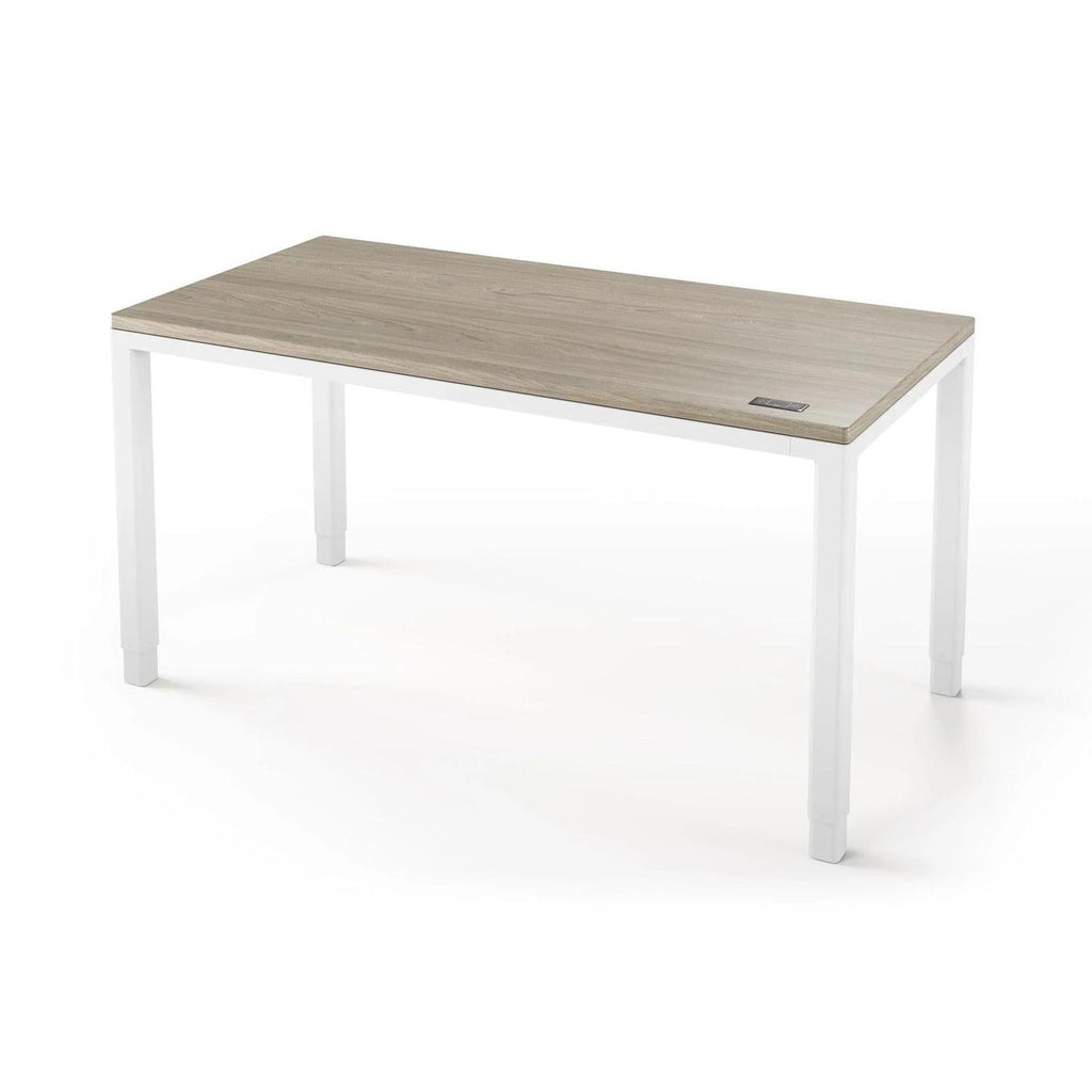 Q Desk - 4 Leg Standing Desk - New!-27" x 48"-Swiss Elm-White-iMovR