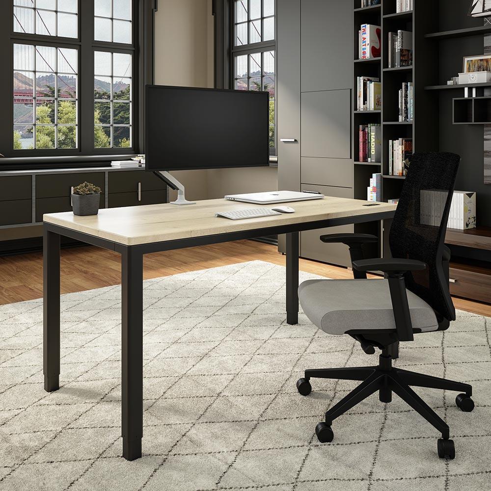 Q Desk - 4 Leg Standing Desk - 3D Laminate - iMovR