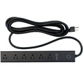 Tucker 6-Outlet Power Strip with Surge Protection-Black-iMovR