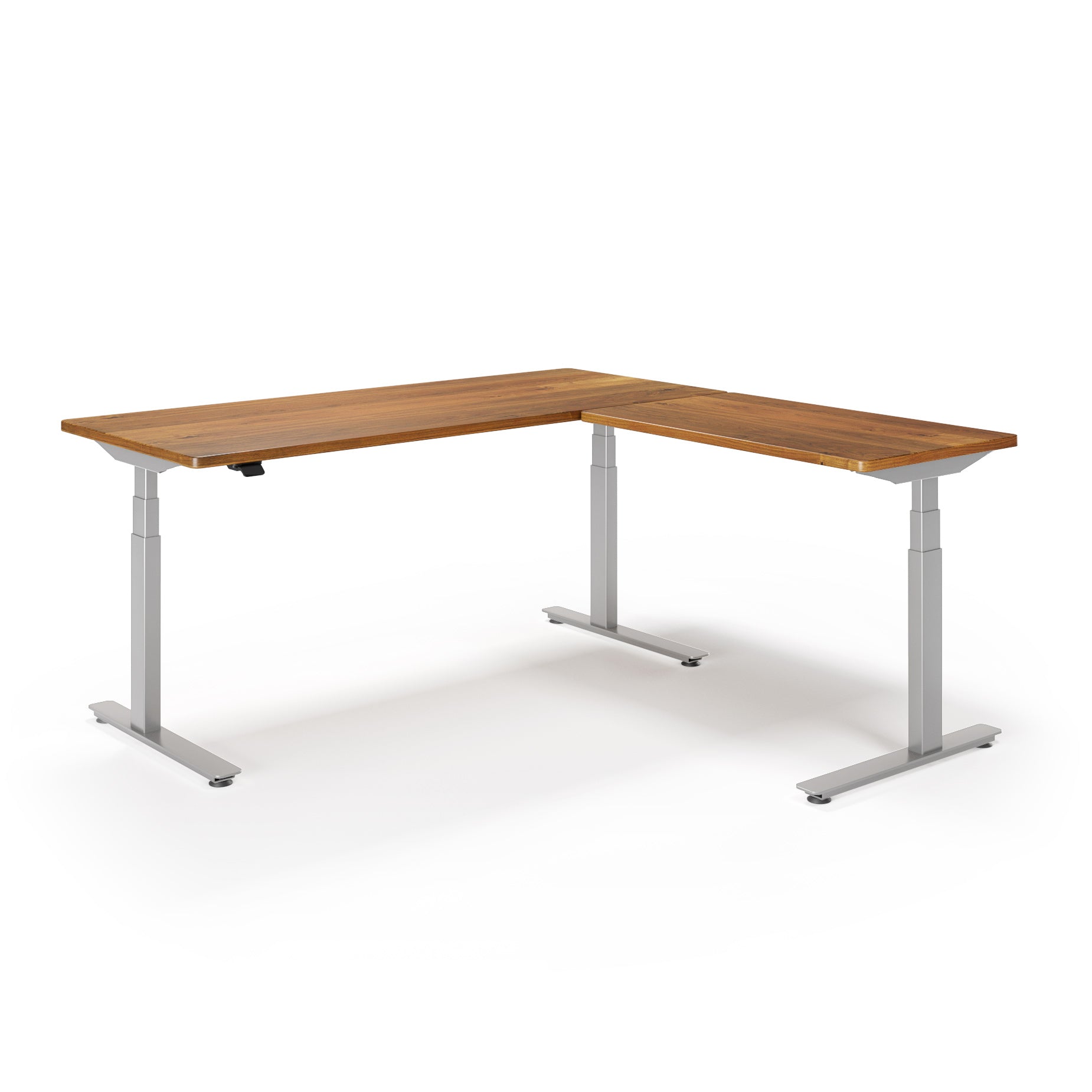 P1 ELITE L-Shaped Standing Desk with Solid Wood Desktop