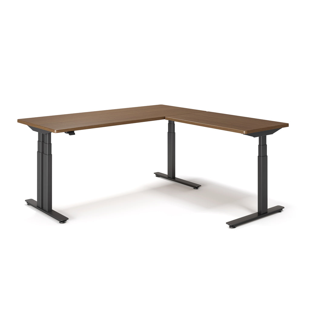 P1 ELITE PLUS L-Shaped Standing Desk with 3D Laminate Desktop