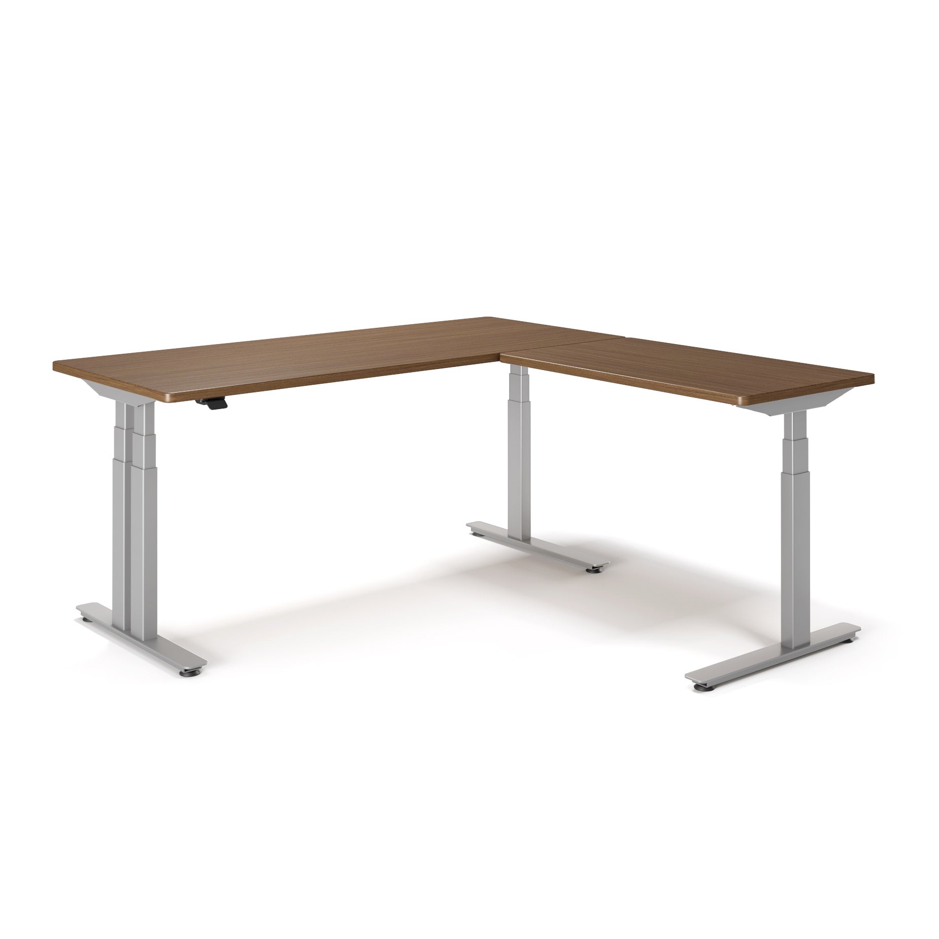 P1 ELITE PLUS L-Shaped Standing Desk with 3D Laminate Desktop