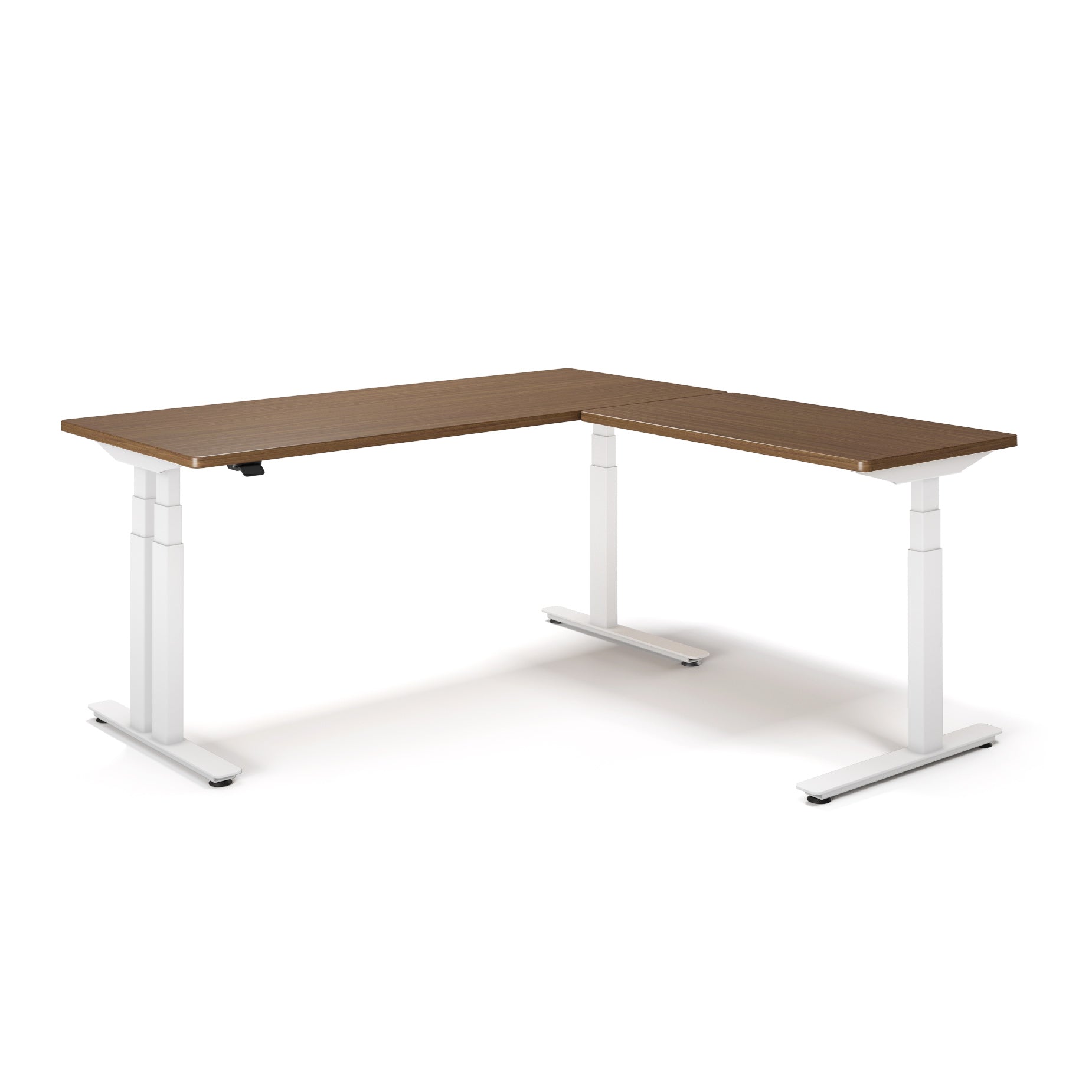 P1 ELITE PLUS L-Shaped Standing Desk with 3D Laminate Desktop