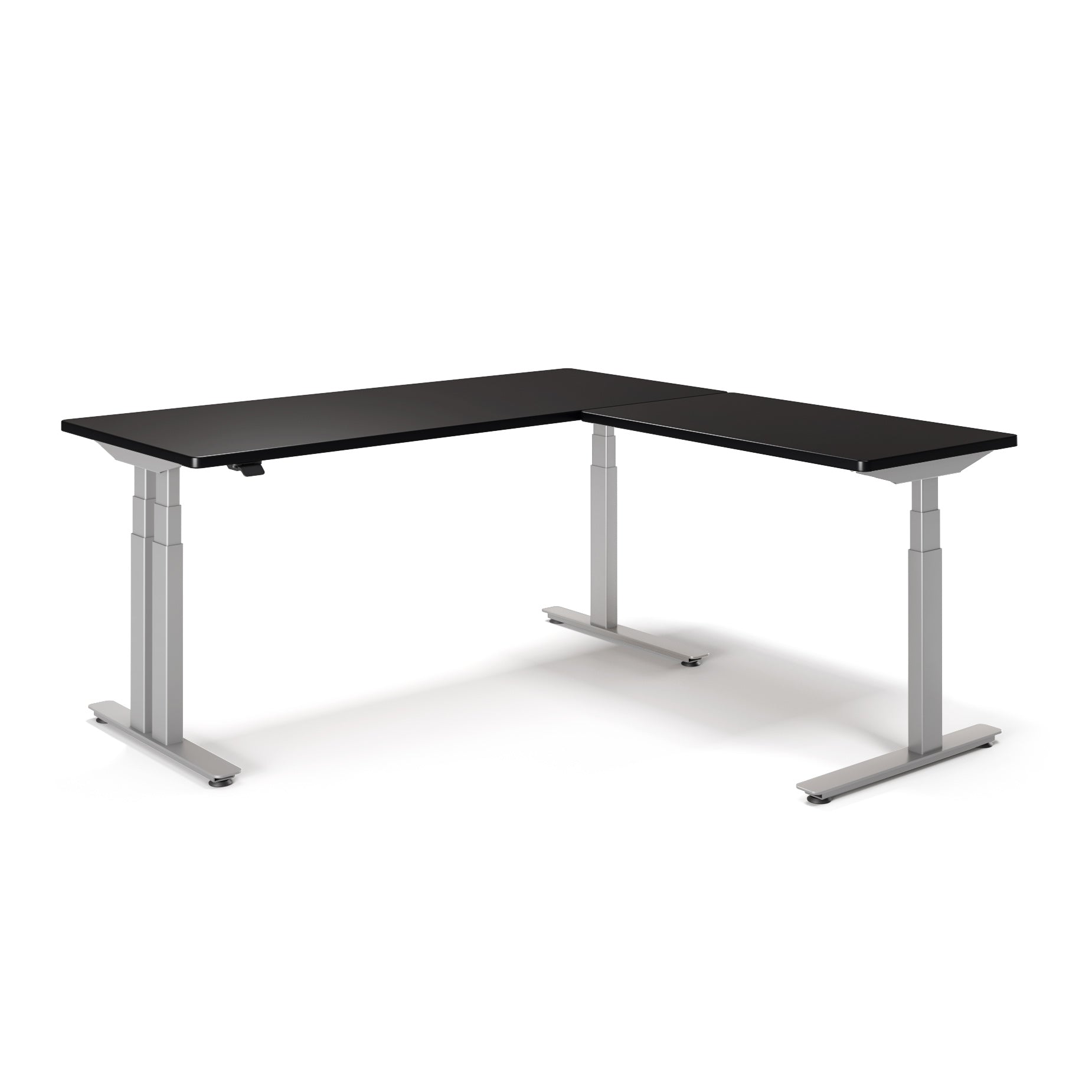 P1 ELITE PLUS L-Shaped Standing Desk with 3D Laminate Desktop