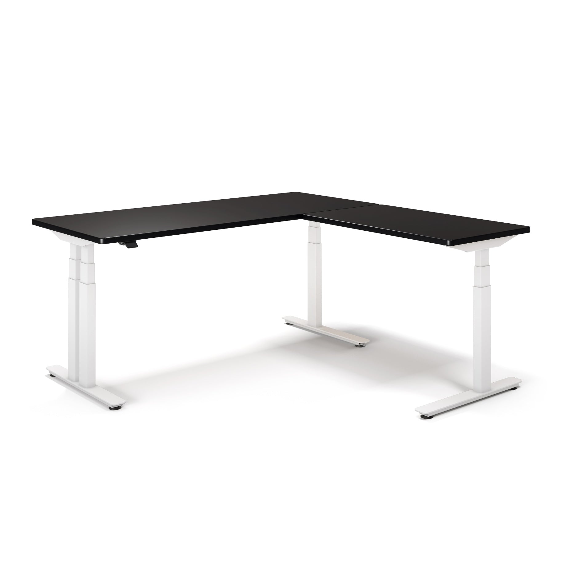 P1 ELITE PLUS L-Shaped Standing Desk with 3D Laminate Desktop
