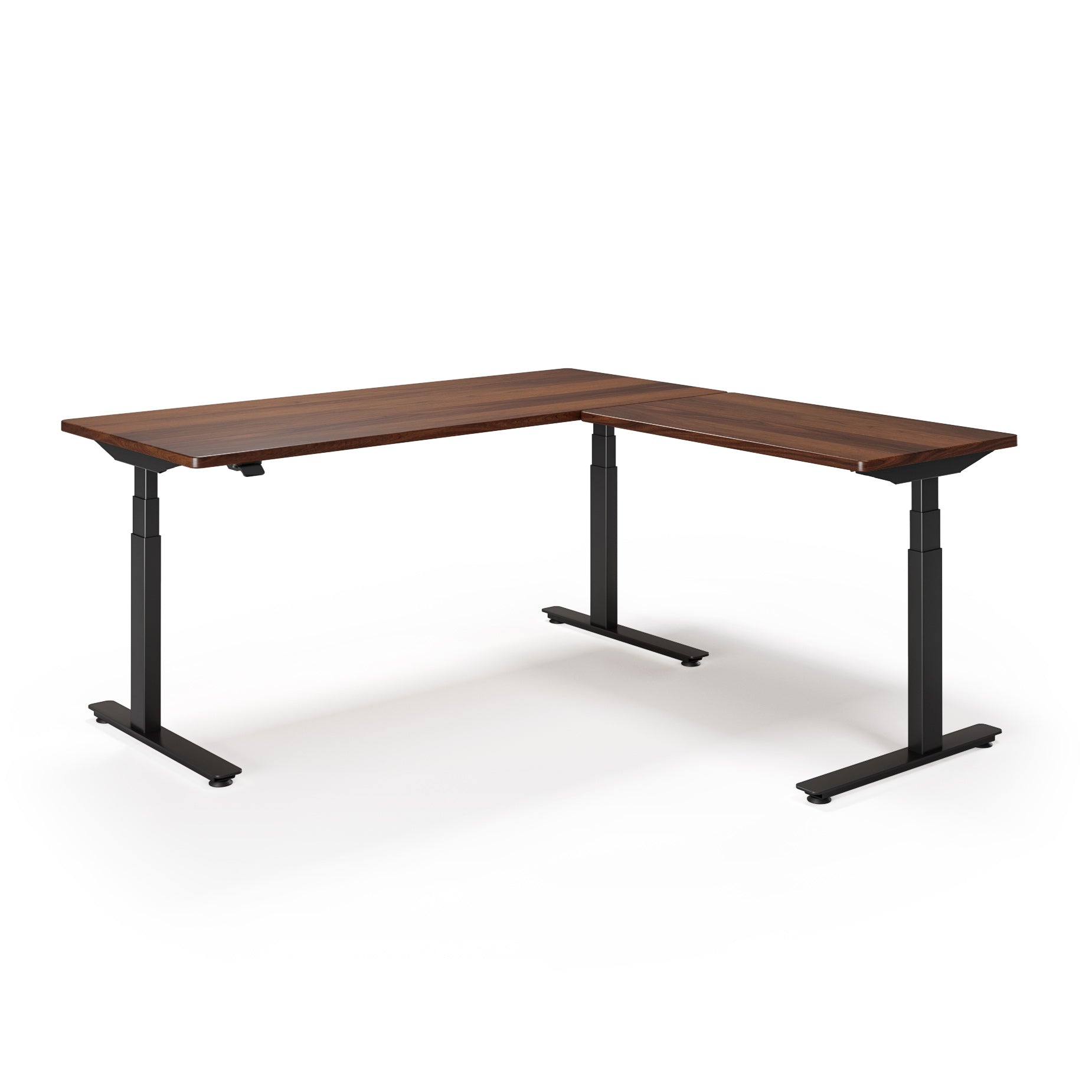 P1 ELITE L-Shaped Standing Desk with Solid Wood Desktop