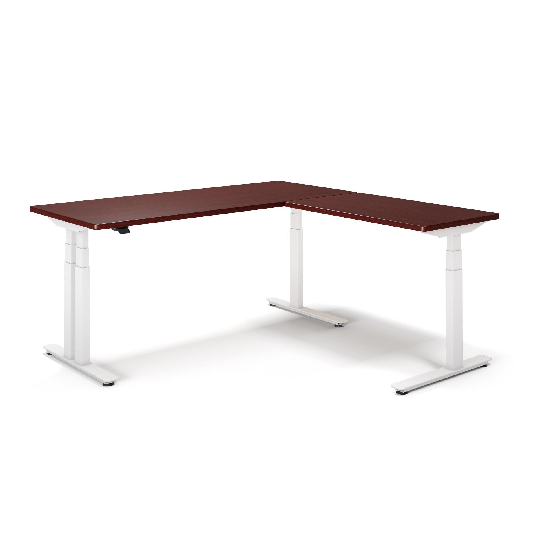 P1 ELITE PLUS L-Shaped Standing Desk with 3D Laminate Desktop