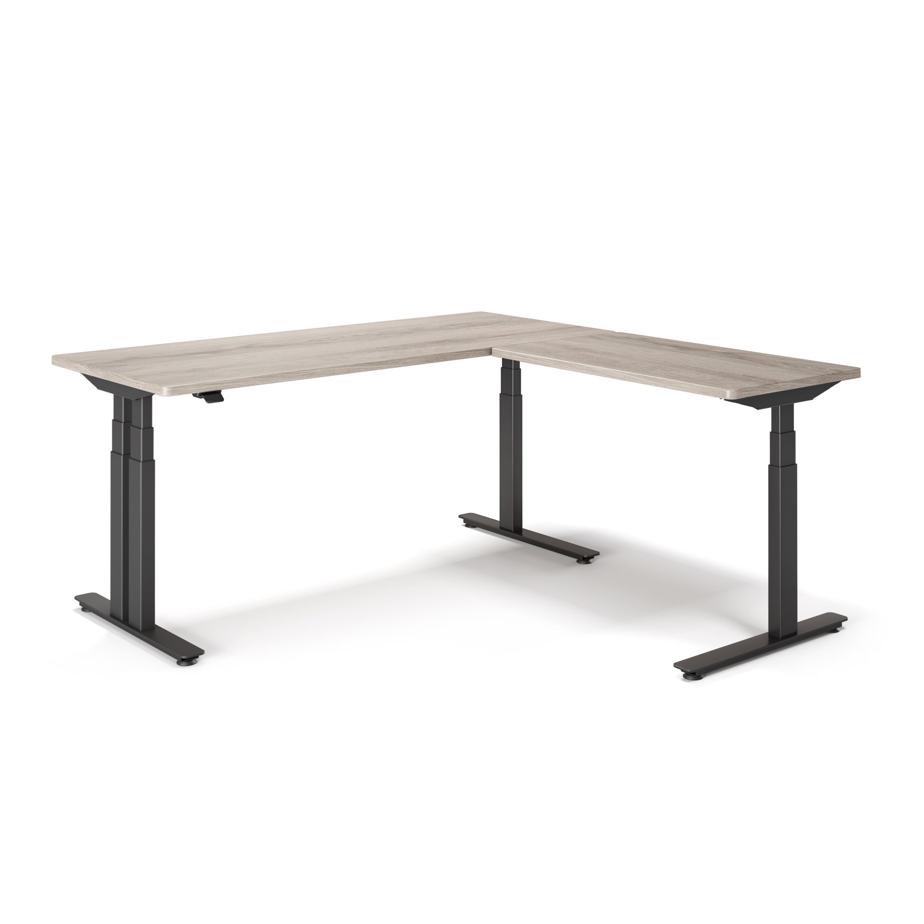 P1 ELITE PLUS L-Shaped Standing Desk with 3D Laminate Desktop