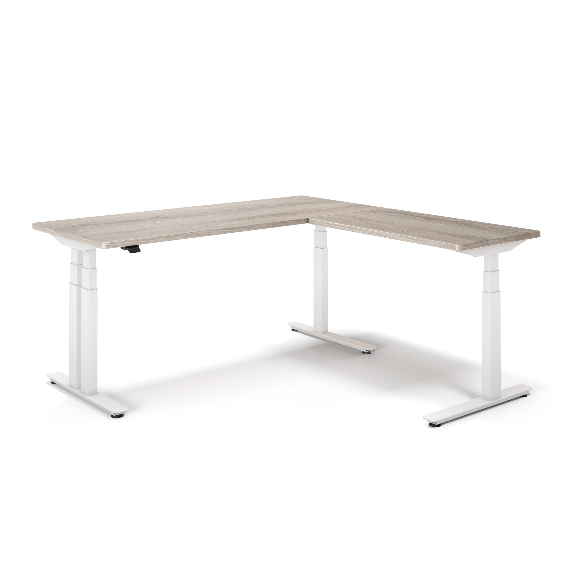 P1 ELITE PLUS L-Shaped Standing Desk with 3D Laminate Desktop