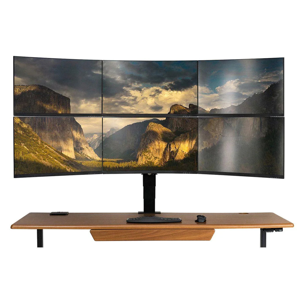 Six Screen EMMA Motorized Adjustable Six-Screen Monitor Arm | Wrap View | iMovR