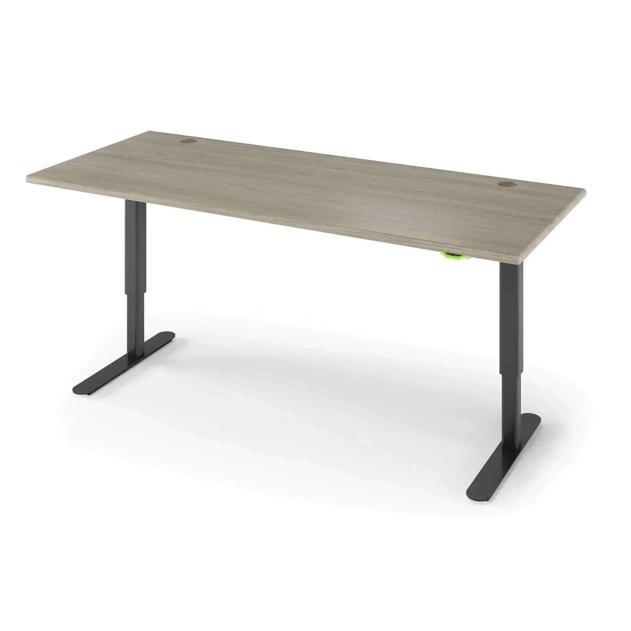 Jaxson Standing Desk in 3D Laminate 30x71-Swiss Elm-Single Stage (26.9" - 45.9") Range-Basalt Black-iMovR