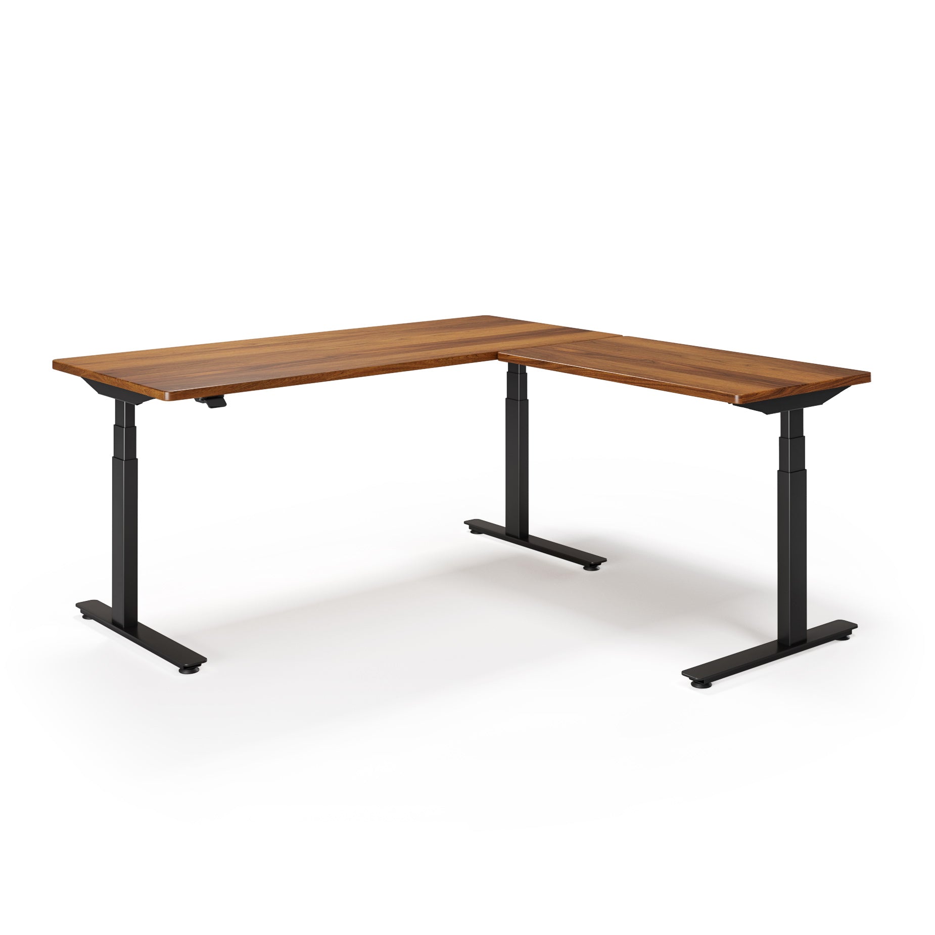 P1 ELITE L-Shaped Standing Desk with Solid Wood Desktop